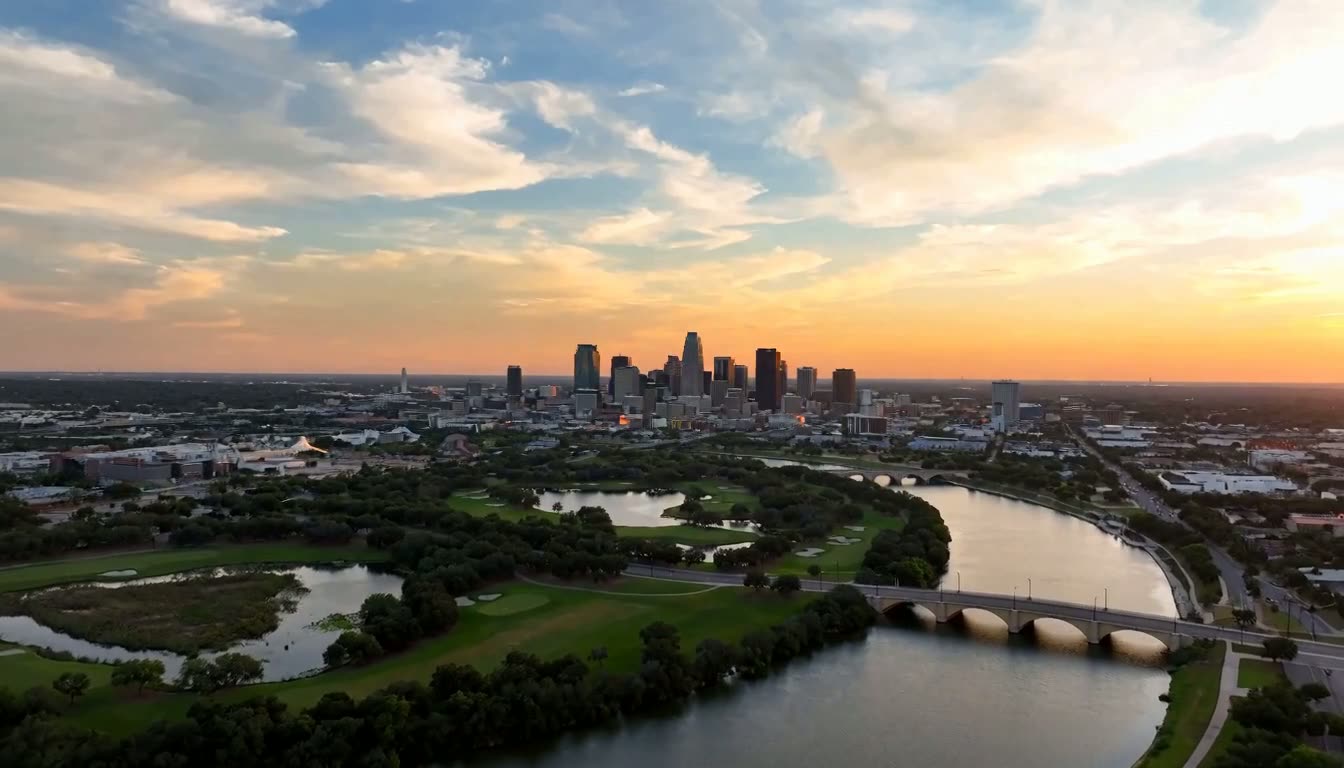 Aerial view of downtown Austin, Texas