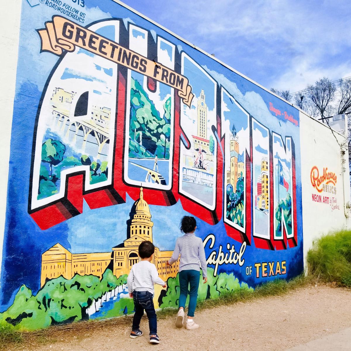 Greetings from Austin mural